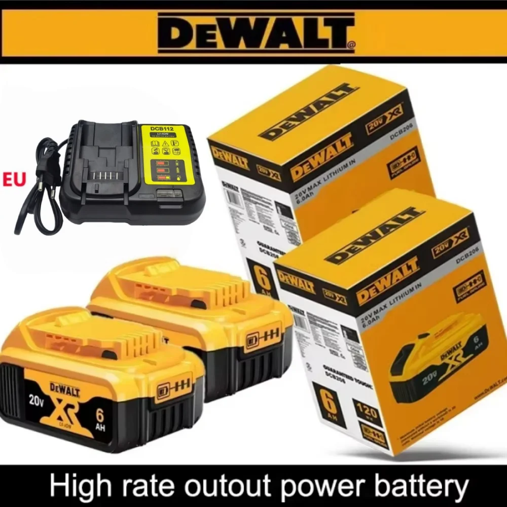 Original DeWalt 20V battery 6Ah. replaceable DCB606 DCB609 DCB184 DCB200 DCF845 DCF850 DCF911 DCD800 DCD805 Tools Battery.