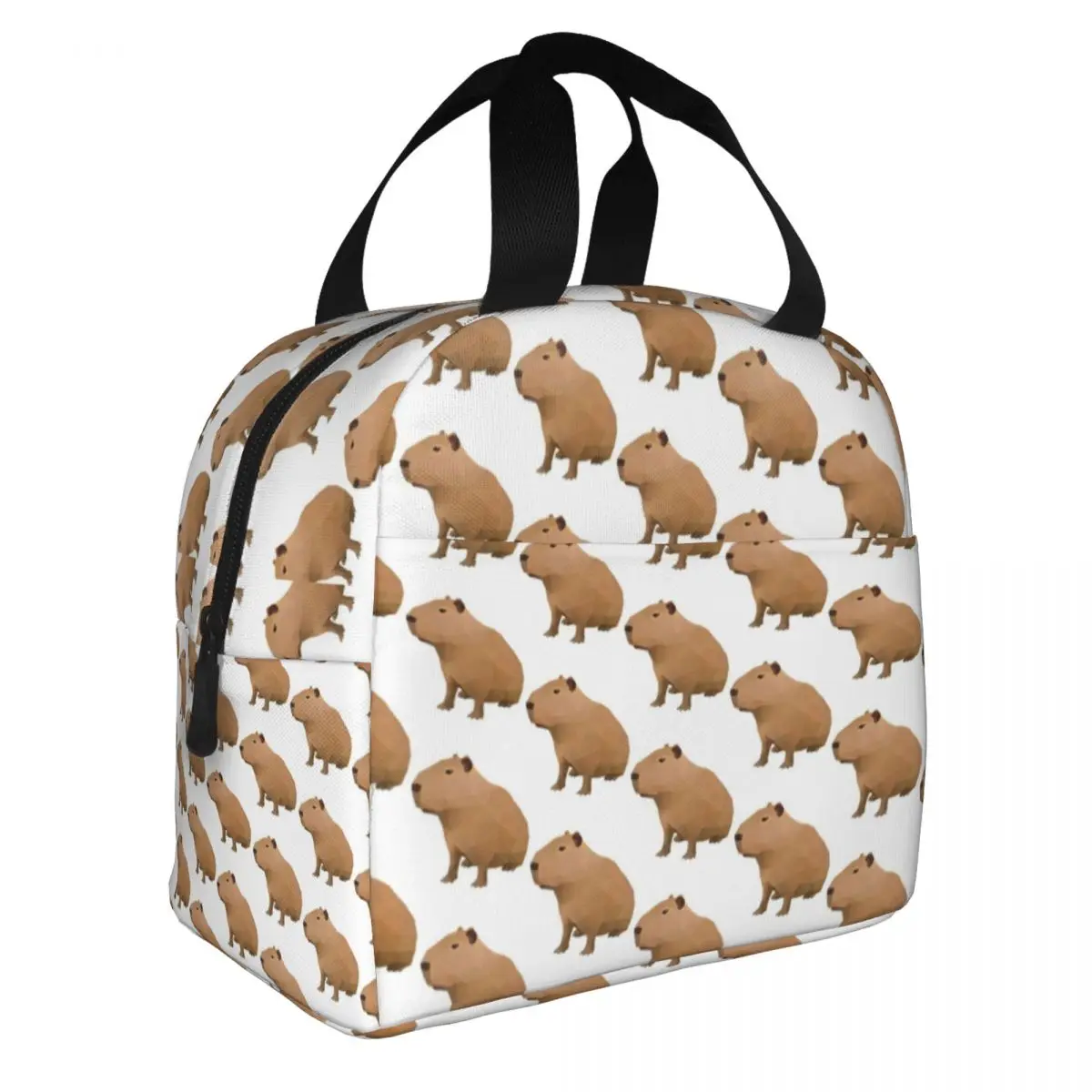 Capybara Cartoon Insulated Lunch Bags Capacity Animal Lover Meal Container Cooler Bag Lunch Box Tote Work Outdoor Food Handbags