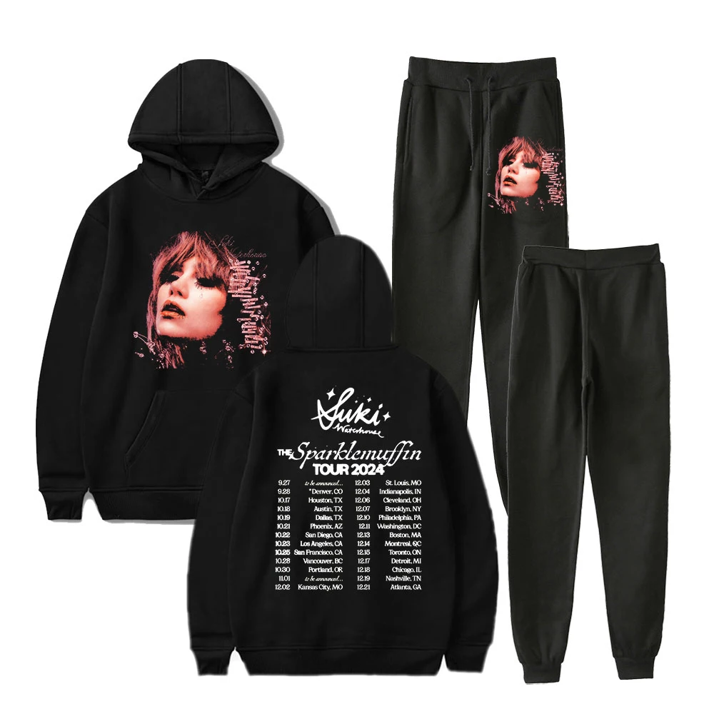 Suki Waterhouse The Sparklemuffin Tour 2024 Merch Hoodies Jogger Pants Set Unisex Fashion Casual HipHop Streetwear