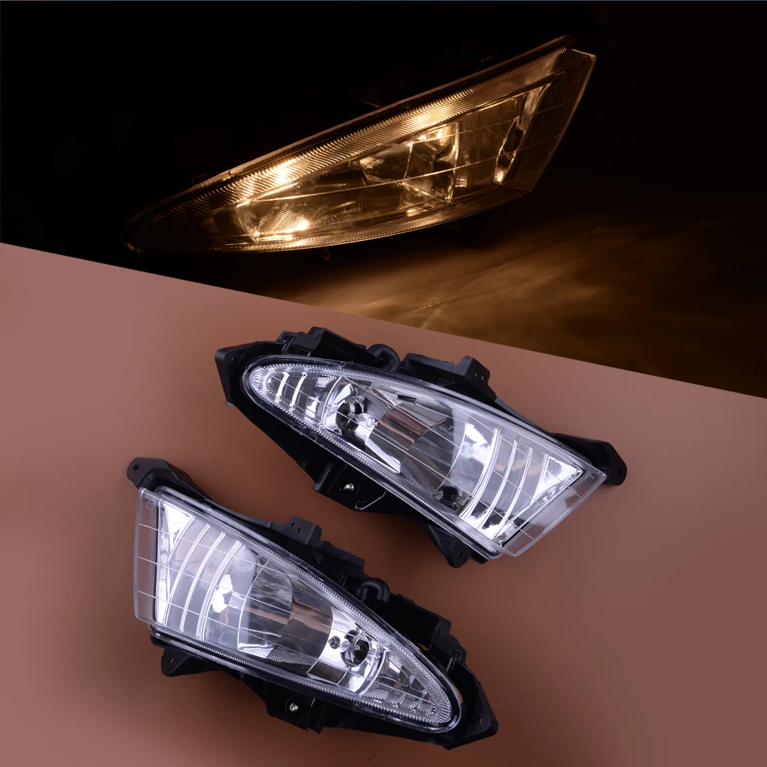 

1 Pair Car Front Fog Light Driving Lamps Assembly DRL Fit For Hyundai Elantra 2007 2008 2009 2010 2011 922012H000 922022H000