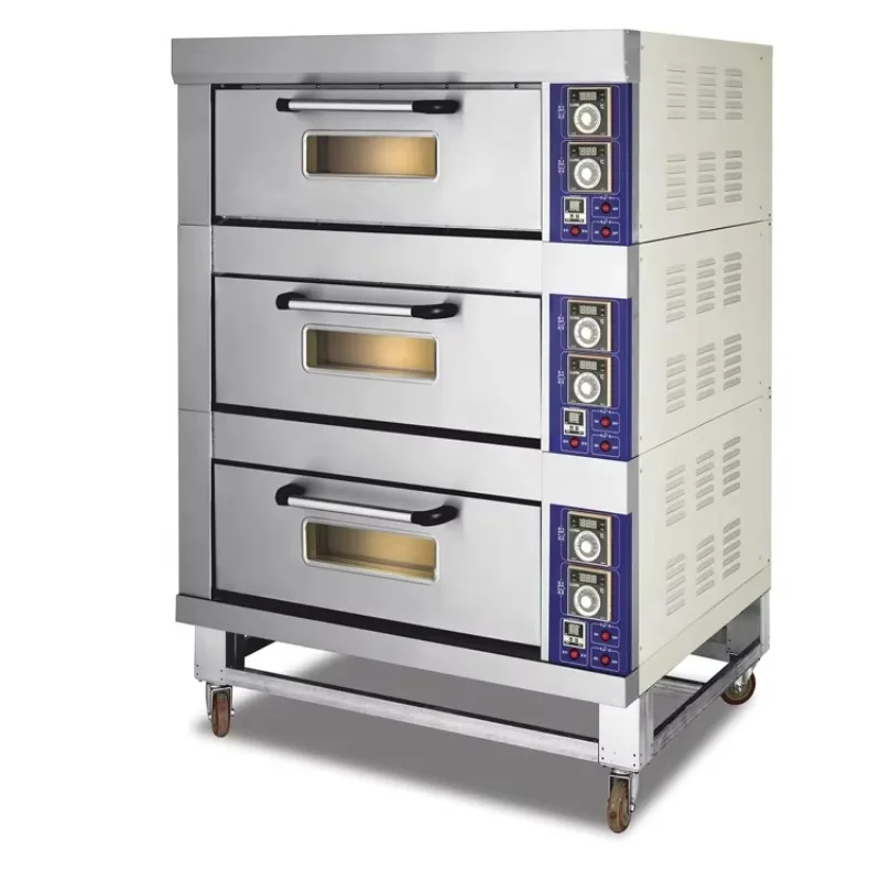 Stone Deck Oven Commercial Pizza Bakery Oven Gas Fired Multi-deck Baking Equipment for Bread Artisan Pastry Kitchen OME