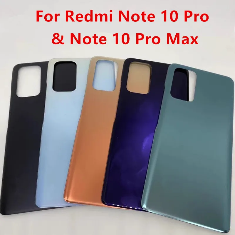 ฝาหลังแบตเตอรี่สําหรับ Xiaomi Redmi หมายเหตุ 10 Pro/Note10 Pro Max ด้านหลังกระจกกรณีเปลี่ยนซ่อมอะไหล่