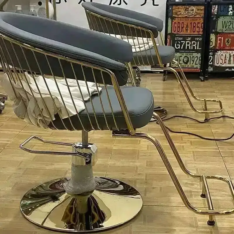 Hair Barber Luxury Fashion Modern Chairs Light Salon Furniture Hairdressing Chair Hair Salon Special Liftable Hair Cutting Chair