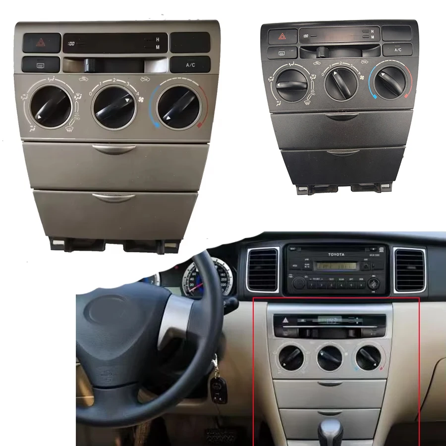 

Автомобиль для Toyota Corolla, ручной переключатель кондиционера, панель управления, ящик для хранения, двойной переключатель вспышки, переключатель переменного тока в сборе