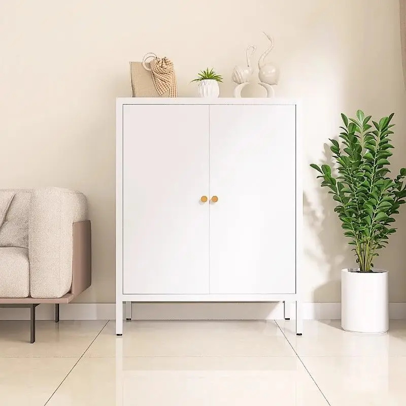 

Стальной шкафчик Обеденный боковой шкаф от пола до потолка У стены Низкий шкаф Кухонный шкаф для хранения из кованого железа Встроенный