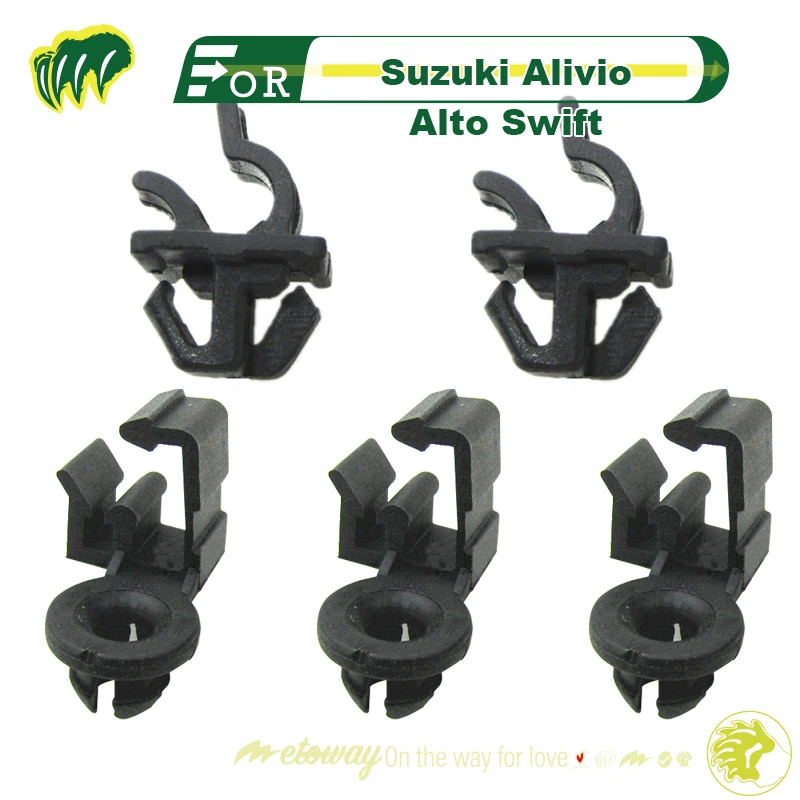 

5pcs Buckles For Suzuki Alivio Alto Swift Engine Hood Front Hood Buckles Support Rod Buckles Support Rod Fixing Bracket Buckle