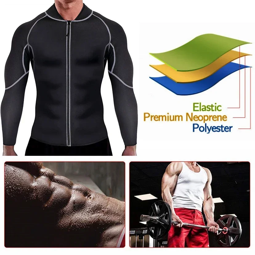 

Sweat Neoprene Sauna Suit for Men Weight Loss Workout Shirt Slimming