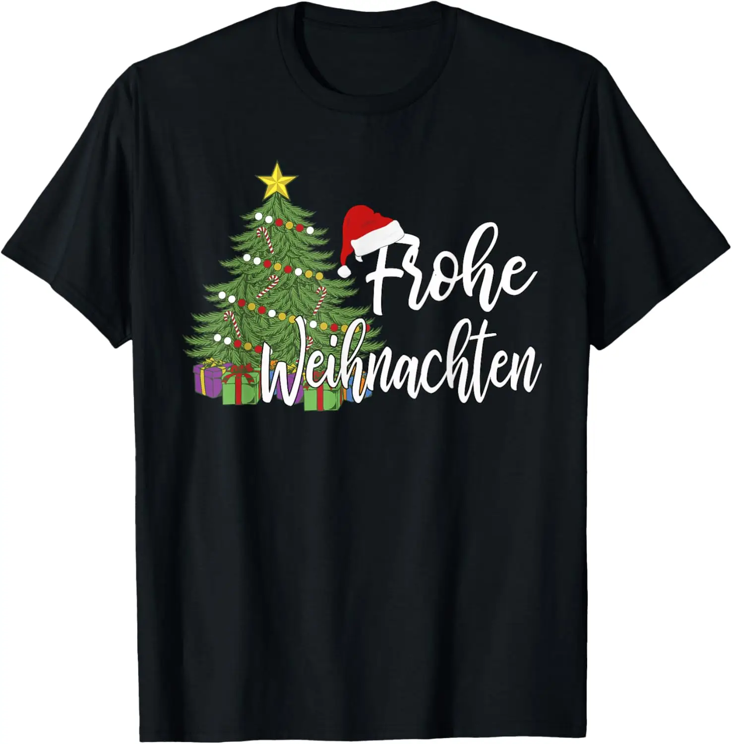 German Matching Present Merry Christmas Frohe Weihnachten T-Shirt Unisex Summer Streetwear Tops Camiseta Hombre