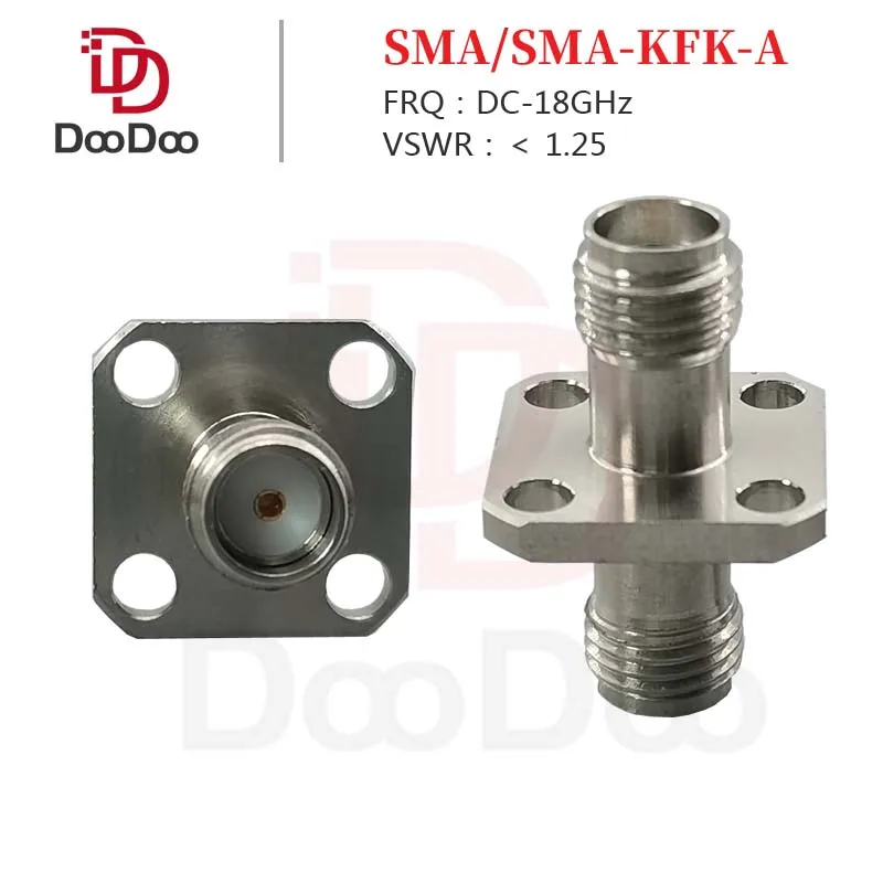 

DC-18GHz SMA Female to SMA Female Connector 4 Hole Flange Precision Microwave Jack RF Coaxial Adapter Millimeter Wave