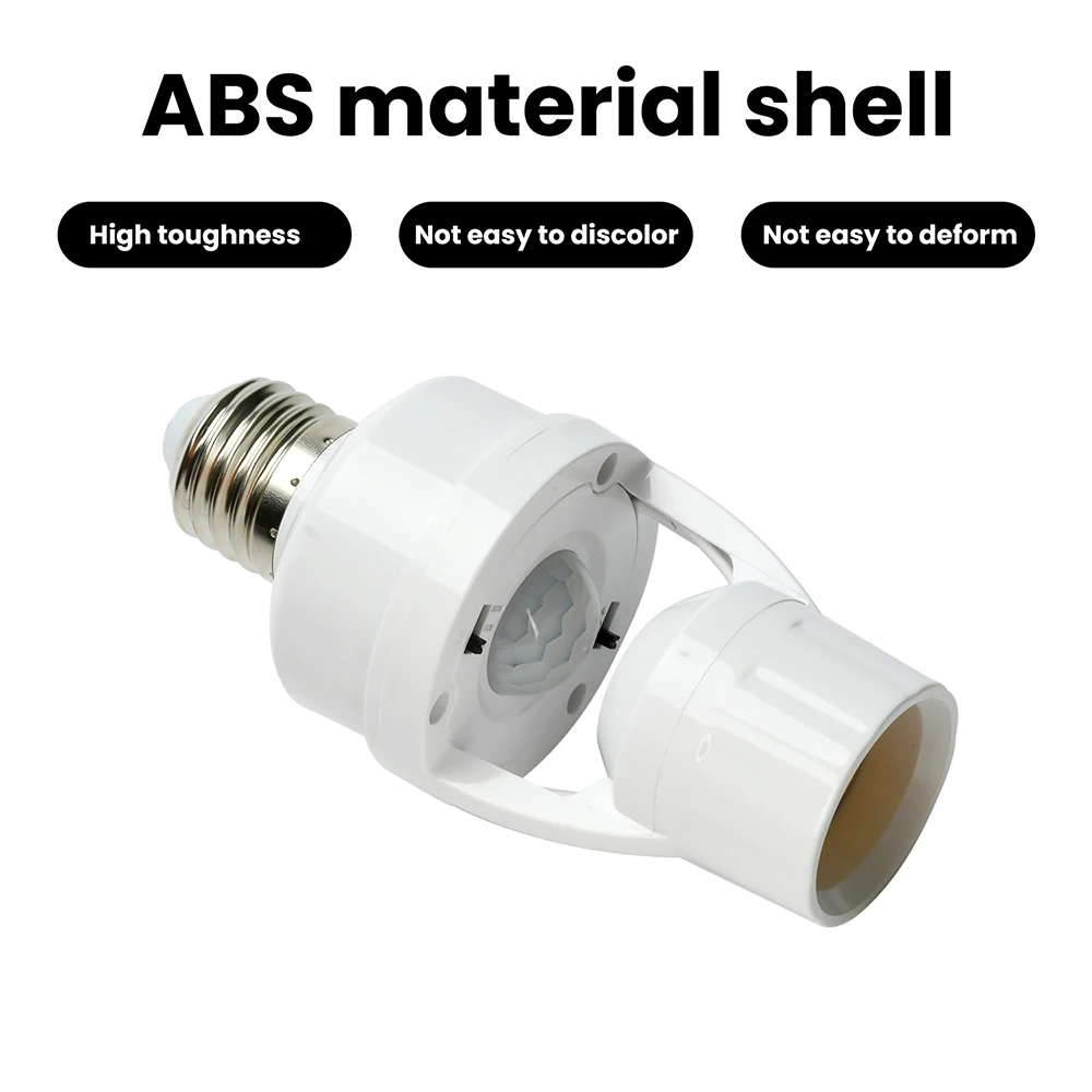 Infrarot-Bewegungsmelder E27-Fassungskonverter AC 100-240V Schraubfassung Kabellose Sensorlampe für die Hausautomatisierung – Detail 5