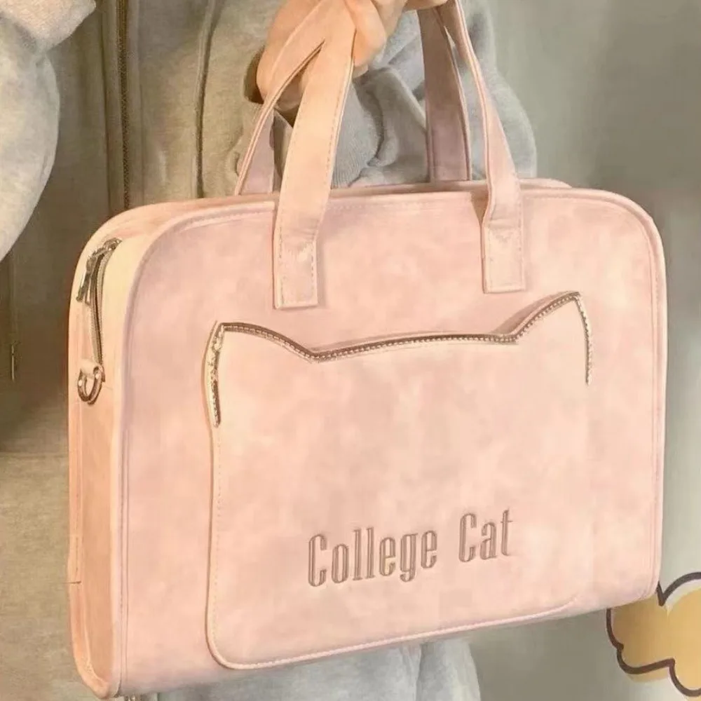 

Durable Portable Laptop Sleeve PU Leather Large Capacity Laptop Bag Shockproof 13/14 Inches Computer Handbag Daily Use