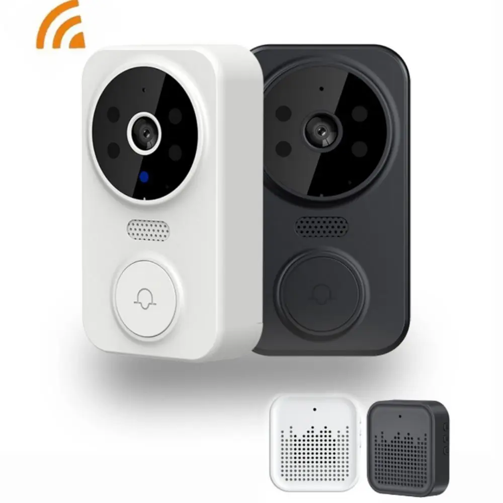 

HD-видео бездротовой дверной звонок в реальном времени с регулируемой скоростью, простая установка, умный видеодверной звонок, чистый звук, дверной звонок