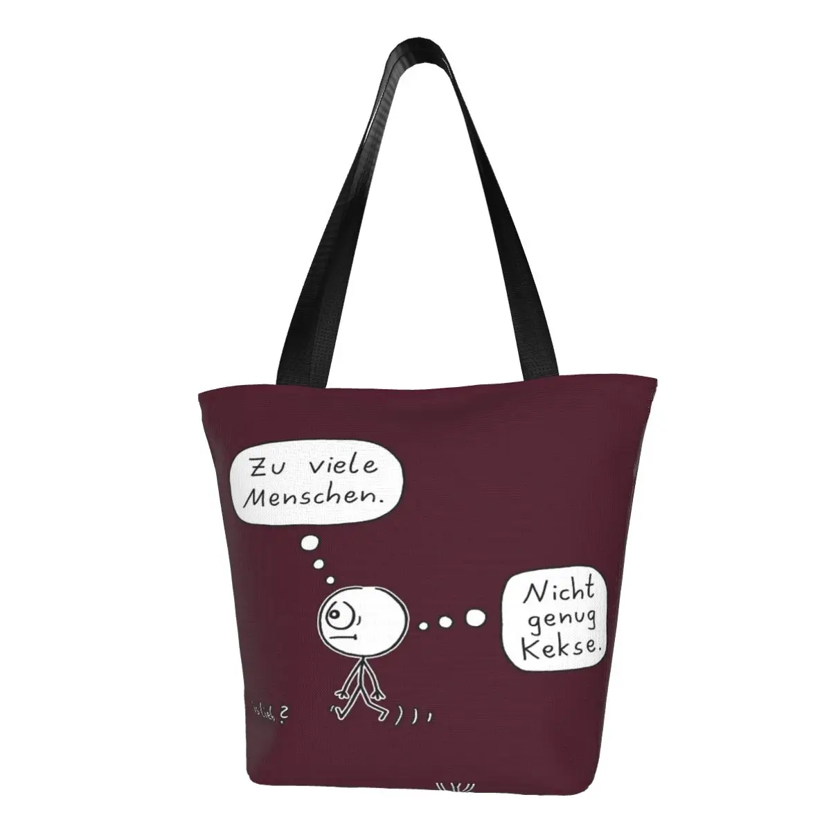 Exactly Wrong Islieb Cartoon Casual Shoulder Tote Shopping Bag Large Capacity Zip Pocket Bag For Beachcombing Christmas Present