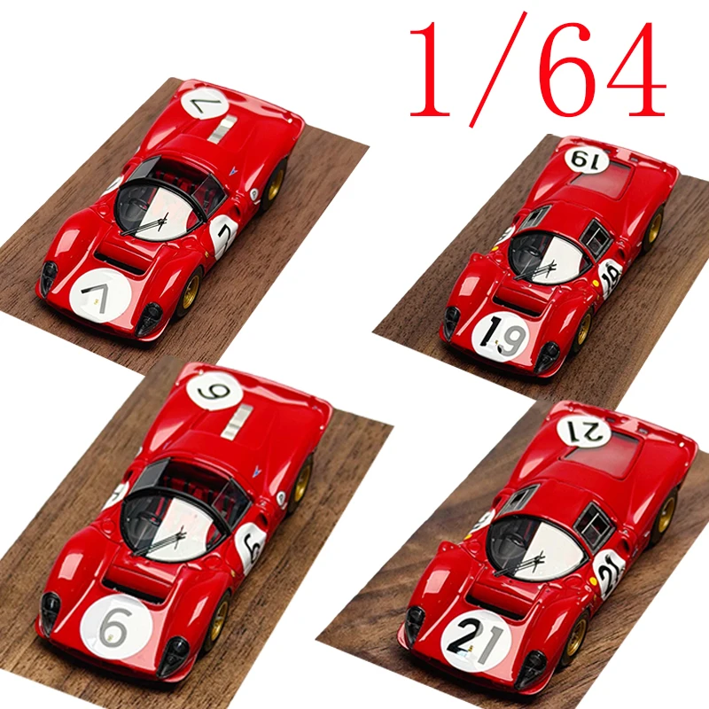 DMH Diecast 1/64 Scale Ferrari 330P4 Racing Car Model Resin Ferrari 330P4 Toy Vehicles Model Static Collection Ornament
