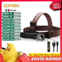 Sofirn HS40 USB C Rechargeable Headlamp 18650 Super Bright SST40 LED Torch 2000lm Flashlight with 2 Modes Power Indicator