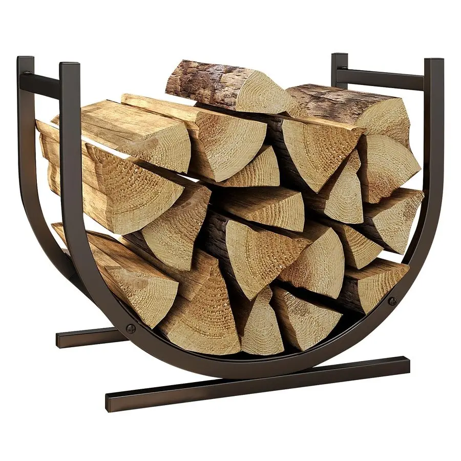 

Indoor Firewood Rack Decorative Wood Holder Fireside Log Rack