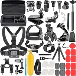 Kit for Gopro Hero Action Camera Installation Accessory Chest Strap Head Strap Monopod Tripod Adapter for SJCAM