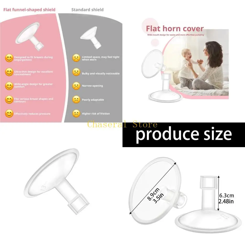 E7CE Compact Portable 13/15Mm Breast Pump Multi Brand Breast Pump Compatibility Replacement Flange