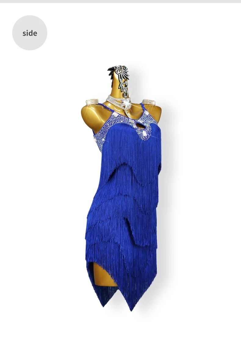 Sexy Lateinamerikanische Tanzkleidung Damen Samba-Partykleid Mädchen Übungsrock 2026 Fransen-Kostüm Prom Midi Tanzkleidung Bühnen-Tanzkleidung – Detail 8
