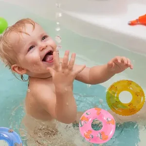 Kinder Mini Schwimmringbad Spielzeug, Pool schwankend Kreis, lustige Puppe, schwimmender Gummi, aufblasbare Badspiele, Babyspielzeug 8 Hauptverkäufe Argumente Puppen - №3