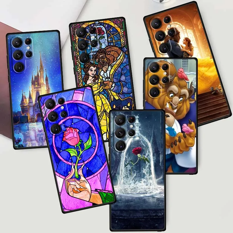 

Beauty Beast For Samsung Galaxy S26 S25 S24 S23 S22 S21 S20 Ultra Plus FE 5G Black Soft TPU Cover Phone Case