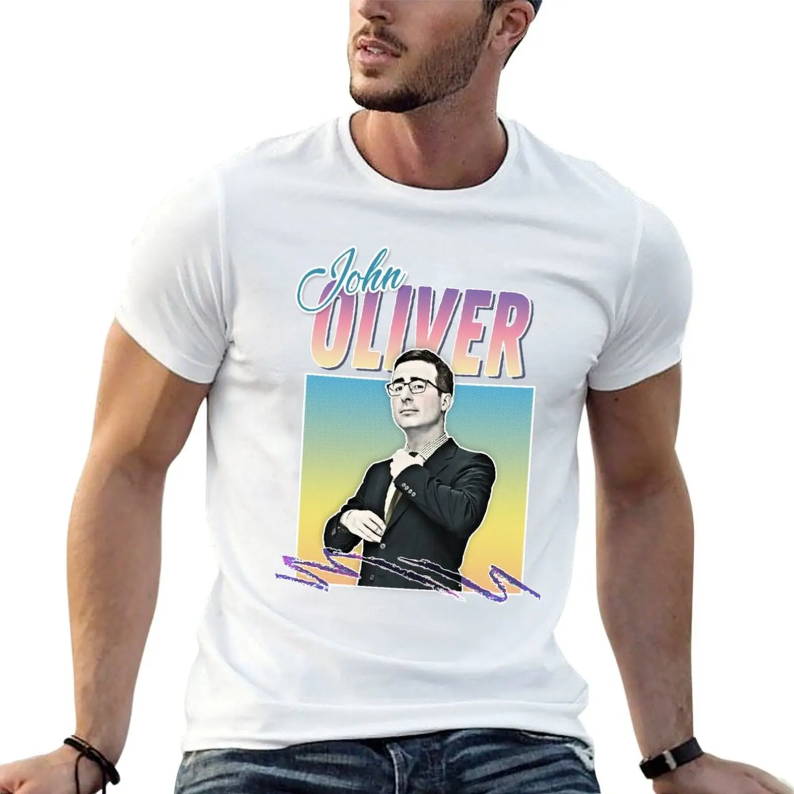 

Last Week Tonight With John Oliver - Awesome original retro fan art design T-Shirt t shirt man cotton T-Shirt
