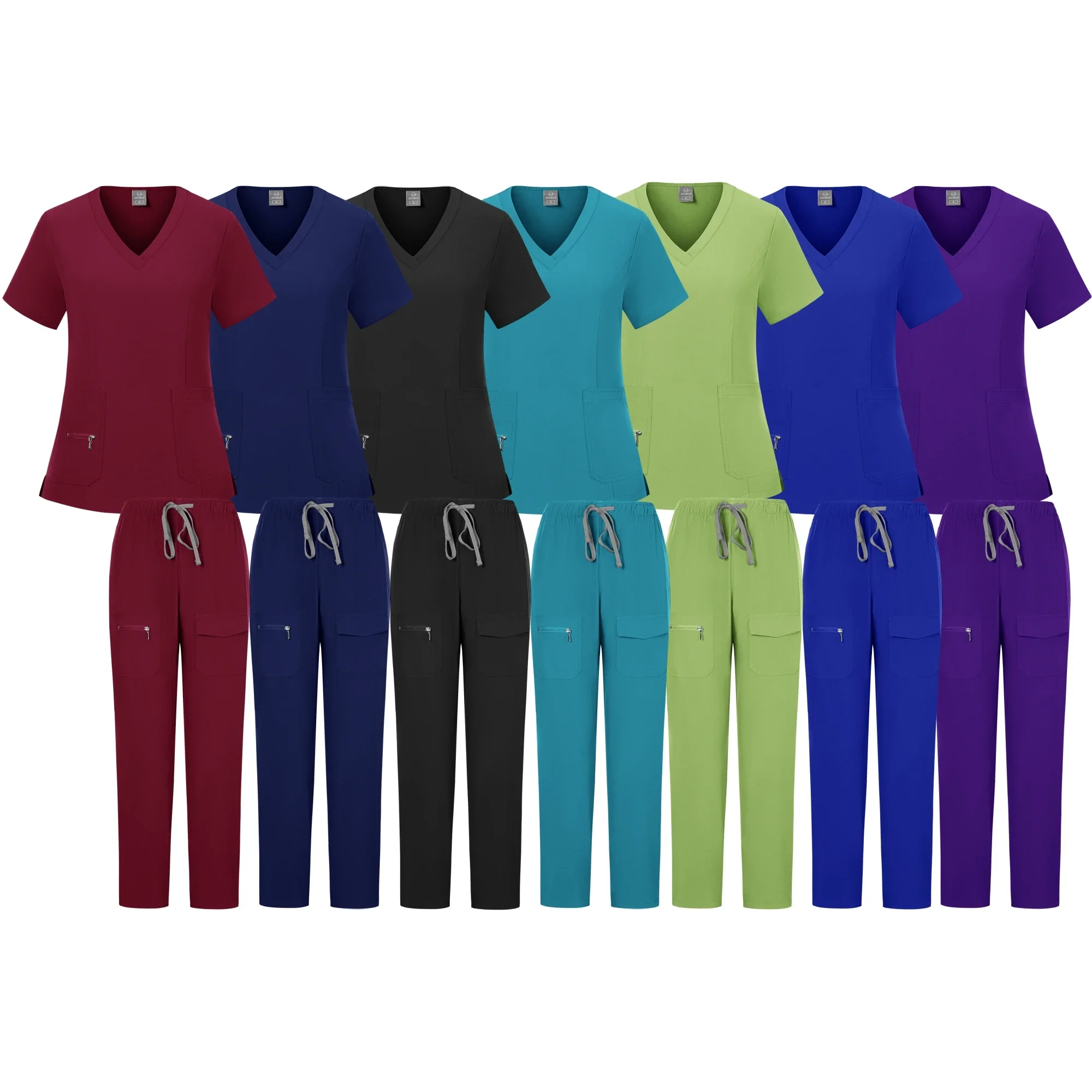 

New Fashion Medical Uniforms Women Scrubs Sets Hospital Doctors Nurses Accessories Dental Clinic Beauty Salon Spa Workwear Cloth