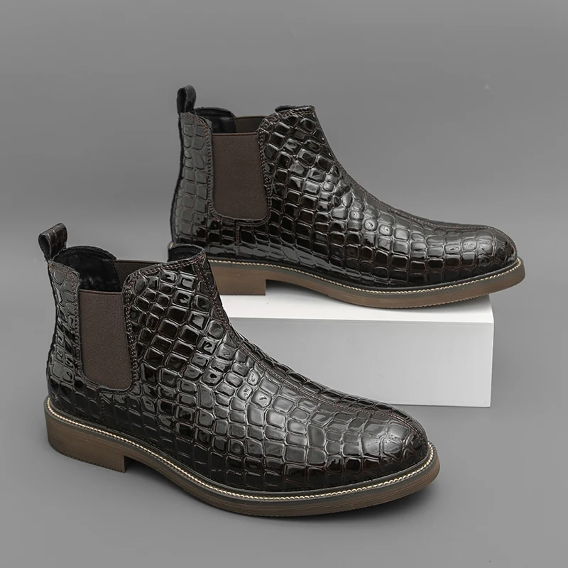 

Winter Classic Men Ankle Boots American-style Casual Comfortable Business Outdoor Training Boots Work Boots Men Sizes 38-45