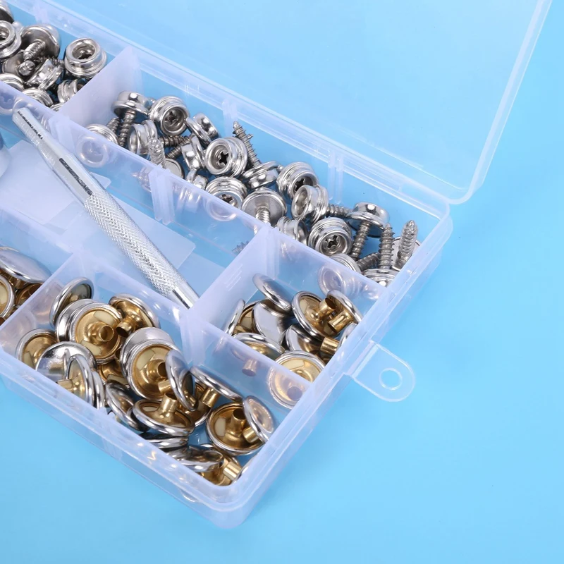 480-Pieces Stainless Steel Marine Grade Canvas And Upholstery Boat Cover Snap Button Fastener Kit