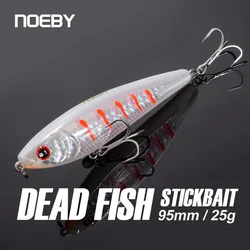 NOEBY 95S Stickbait Wobbler 95mm 25g tonący ciężki ołówek przynęta wędkarska słonowodne sztuczna przynęta martwa ryba jesienne przynęty wędkarskie
