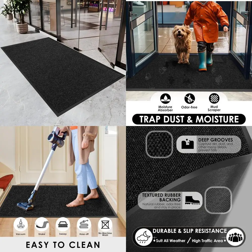 

Сверхмощный коврик для входной двери в помещении и на открытом воздухе, настраиваемый коврик для входной двери для коммерческого использования, ловушки для грязи и влаги, подходит для