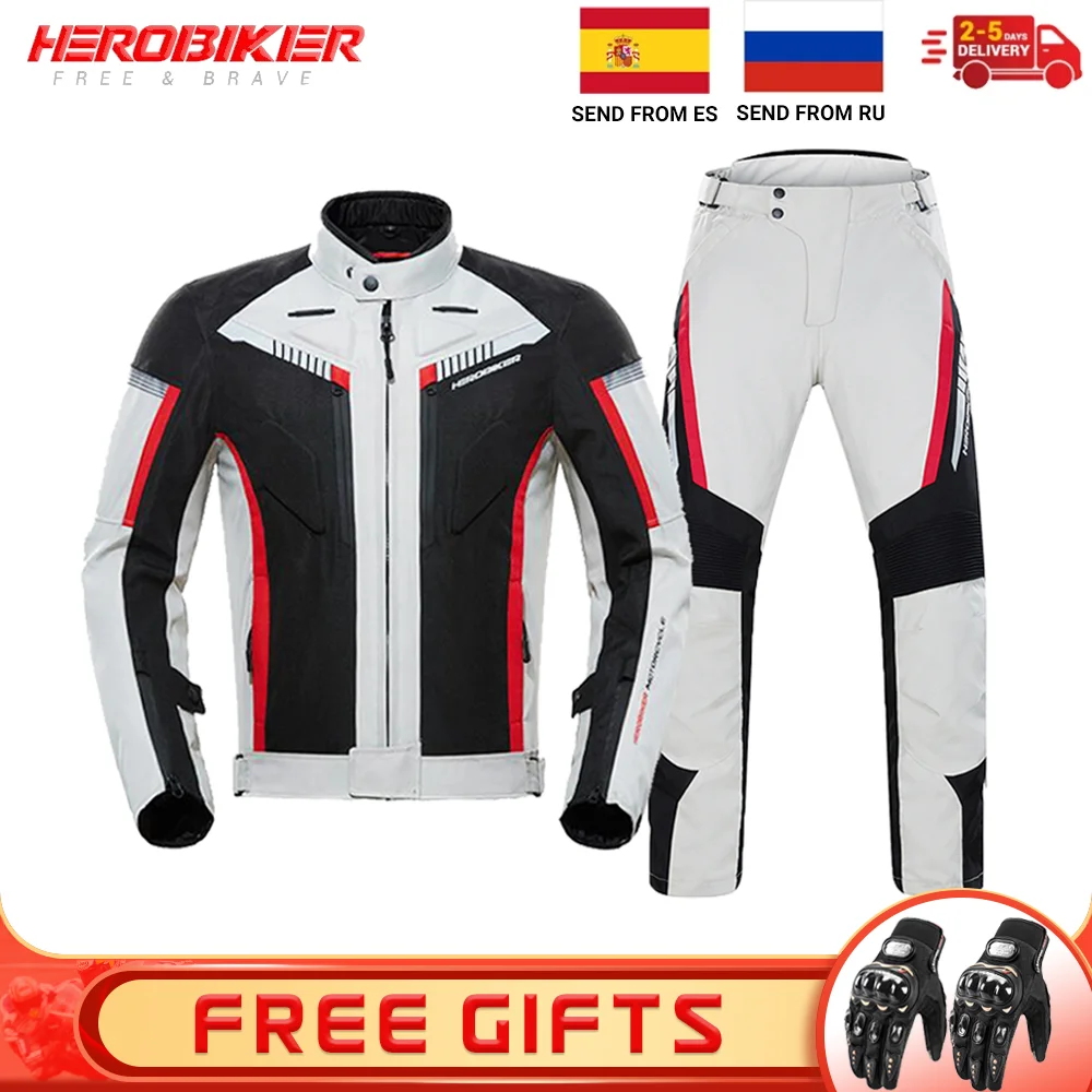 HEROBIKER chaqueta de motocicleta impermeable chaqueta de Moto a prueba de viento motocross montar carreras Moto ropa de invierno equipo de