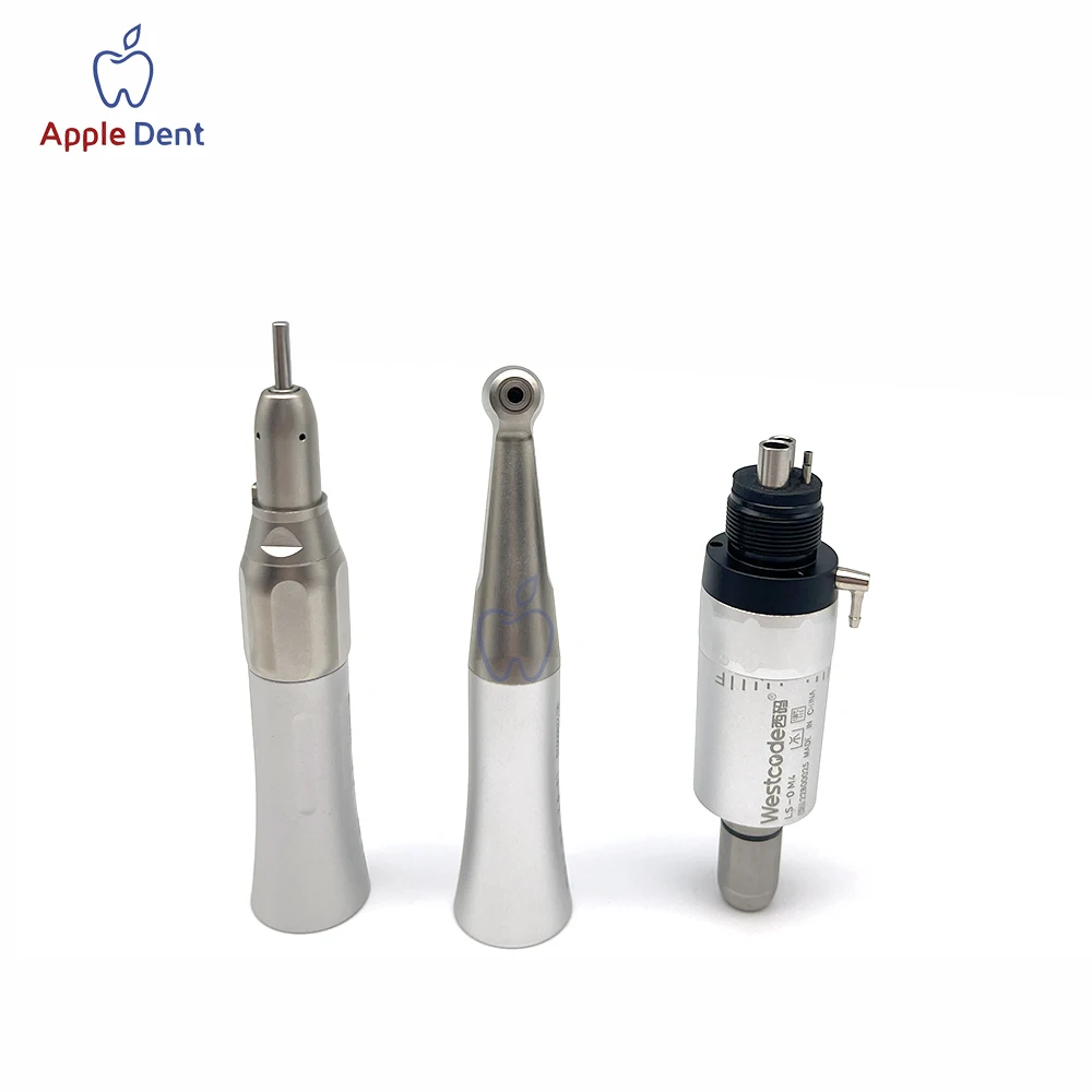 Dental Low Speed Handpiece Teeth Polishing Contra Angle Straight External Water Spray Air Motor Operation Dentistry Tool