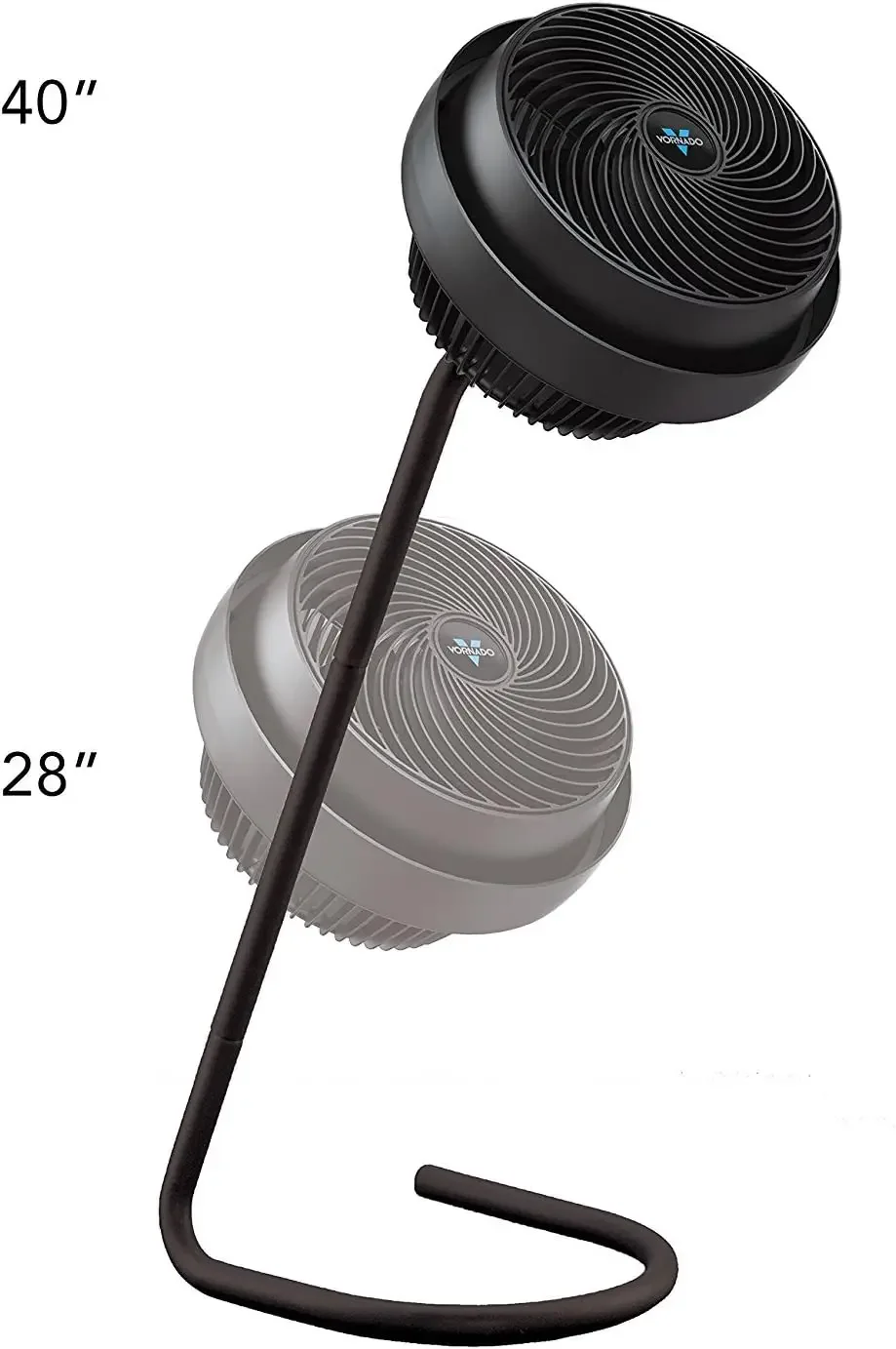 783 Full-Size Whole Room Air Circulator Fan, Adjustable Height, 3 Speeds, Tilt Head, Removable Grill, Moves Air 100 Feet, Pedest