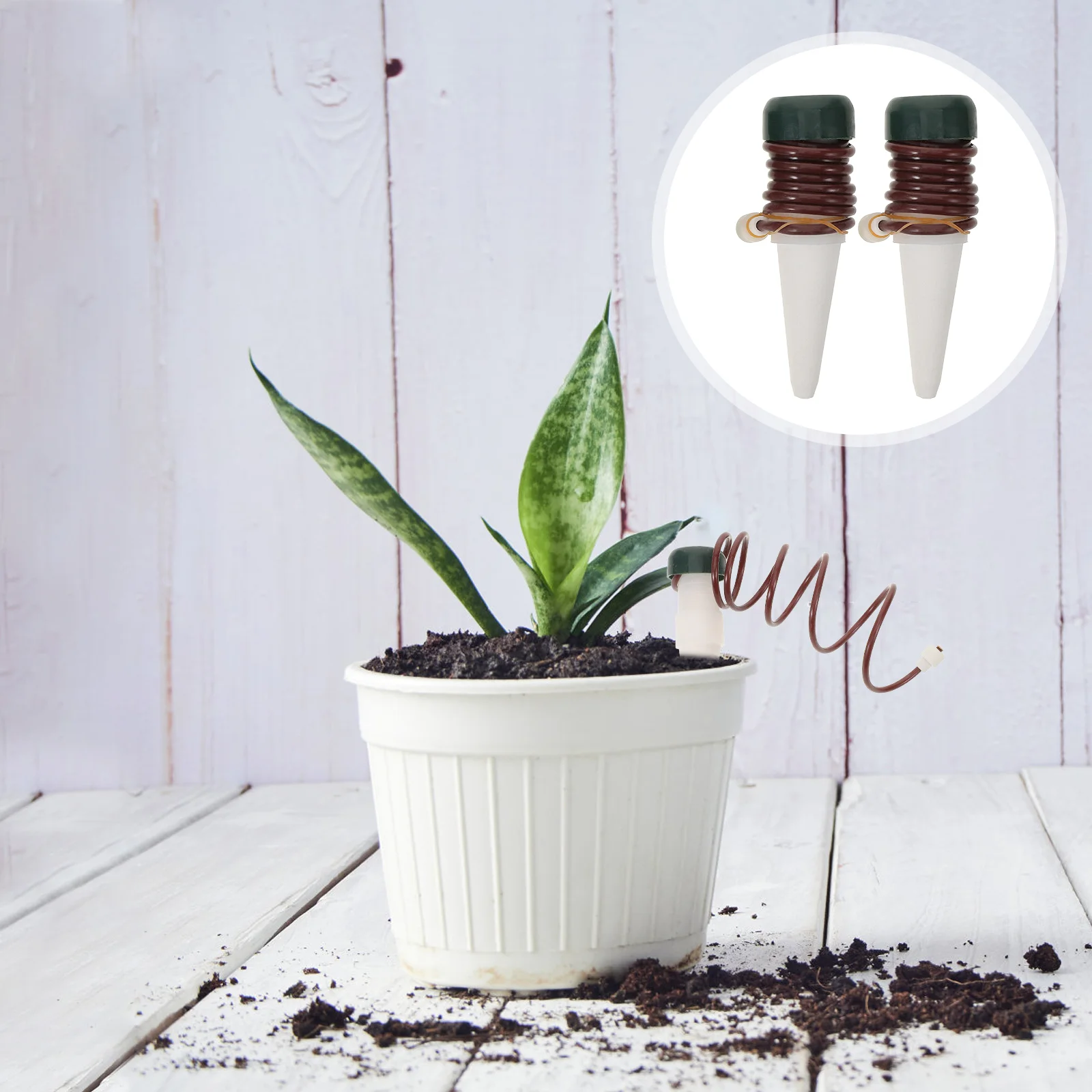 4 pçs estacas de rega automática garrafa planta preguiçoso flor waterer auto dispositivos plantador inserção sistema jardim viagem