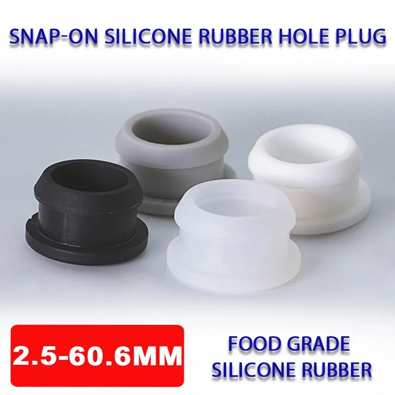 

1-10pcs Snap-on Silicone Rubber Cap 2.5-60mm T Type Hole Plug Cover Blanking End Cap Tube Inserts Bung Seal Stopper Sealing Plug