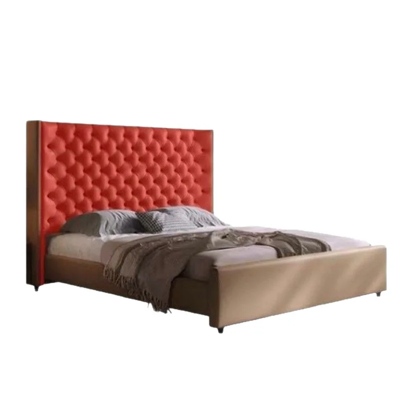 Creative pull button black double bed home bedroom master bedroom soft bag wedding bed