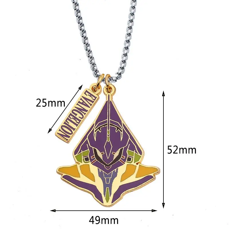 Neon Genesis Evangelion anime peripheral Unit Zero Unit 1 necklace creative personalized sweater chain pendant key chain pendant