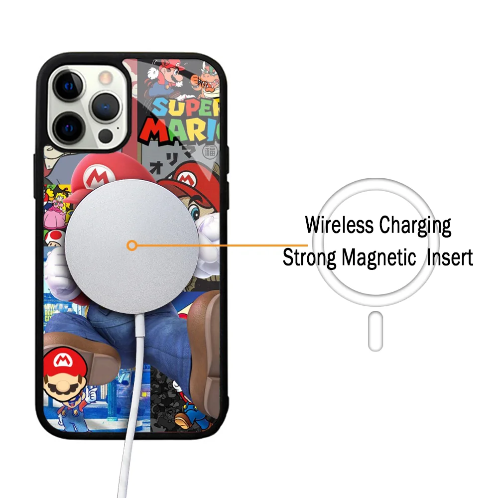 Uncle Mushroom Phone Case For IPhone 11 12 13 14 15 Plus Pro Max Mirror Acrylic Cover For Magsafe Wireless Charging