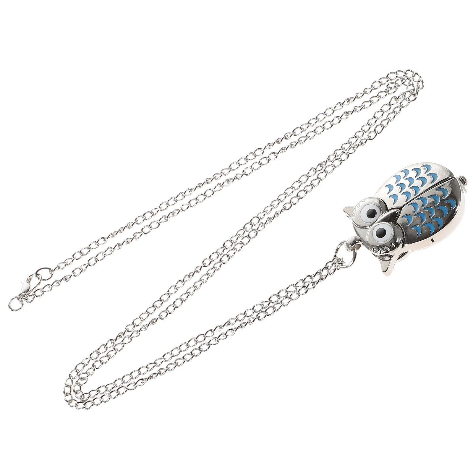 Collana con gufo Orologio da tasca con cartoni animati Movimento al quarzo Cronometraggio accurato Ciondolo alla moda per orologi regalo quotidiani