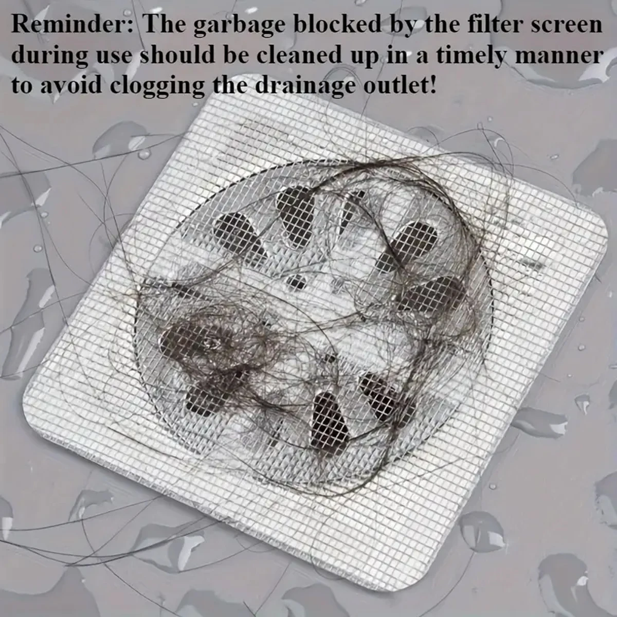 6/10/20/40pcs Disposable Hair Drainage Net Shower Cover Kitchen Bathroom Sink Filter Plug Anti Clogging Floor Drain Sticker