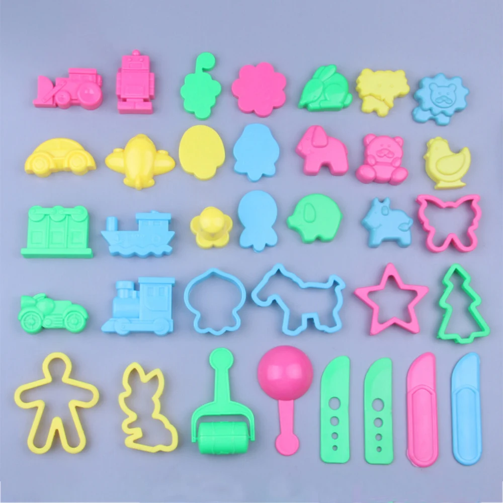 DIY Plasticine Mold Zestaw do modelowania gliny Plastikowy zestaw narzędzi do zabawy w ciasto Zestaw noży Formy Zabawka dla dzieci Prezent dla