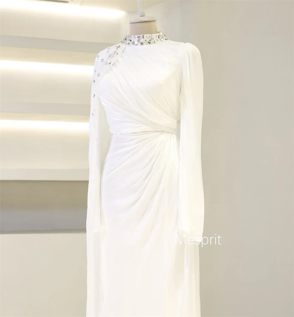 Customized Matching Sequined A-line High Collar Long Evening Dresses Luxury 2025 Unisex Sizes Available High Quality