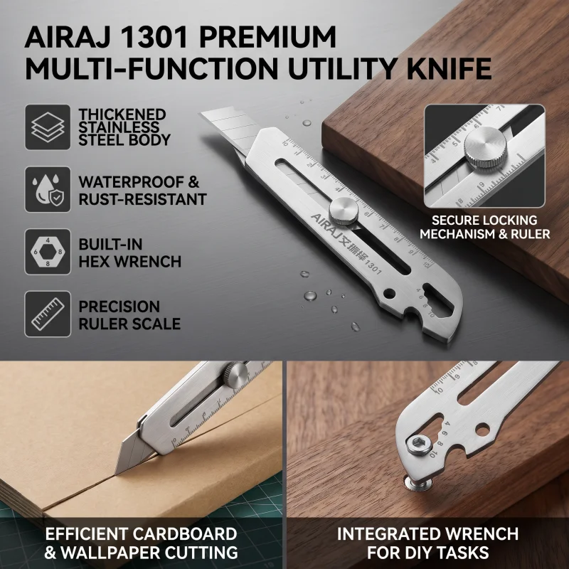 1/2Pcs Multifunctional Utility Knife Retractable Sharp Cut Heavy Duty Steel Break Blade Paper Cut Industrial Grade Manual Tools