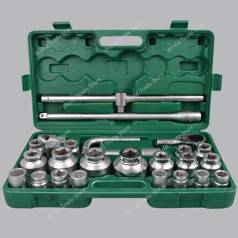 

26-комплект сверхмощных торцевых ключей Plum Blossom, инструменты для ремонта автомобилей и ремонта шин, наборы пневматических головок для ремонта автомобилей