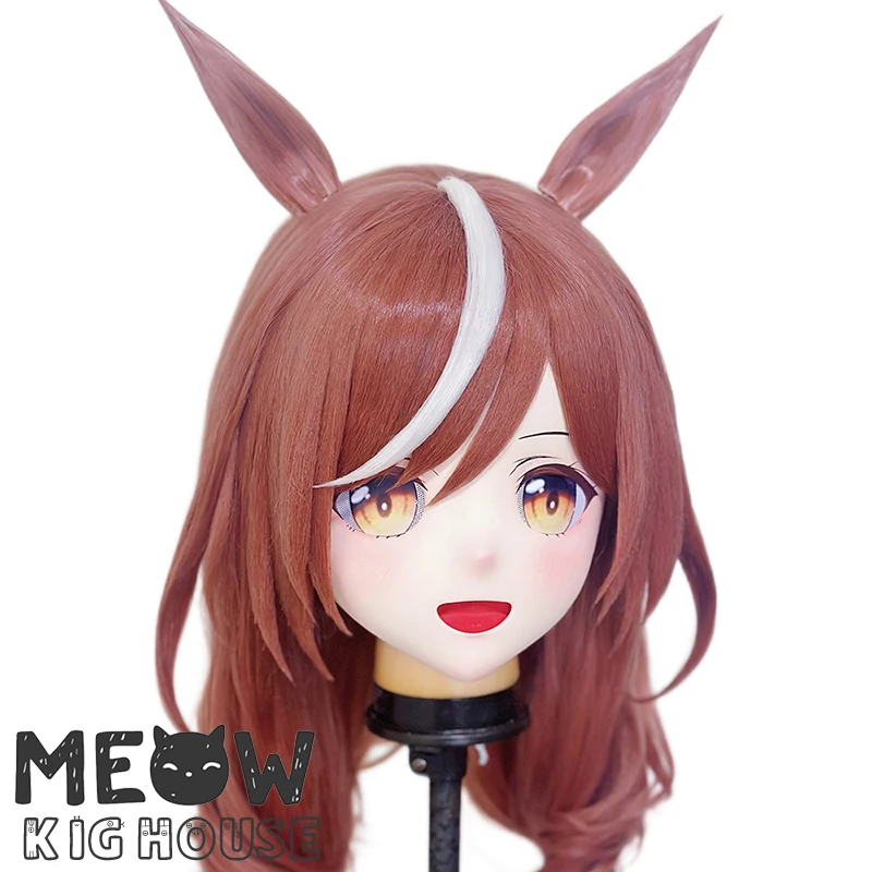 

(MEO530) Customize Handmade Full Head Lockable Crossdress Male to Female Japanese Cartoon Anime Game Character Kigurumi Mask