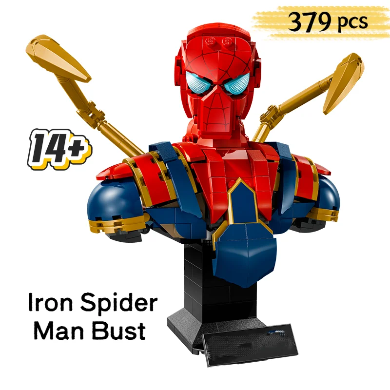 Nouvelle Collection Compatible 76326 379 pièces ensemble de blocs de construction de buste d'araignée de Robot de super-héros, cadeaux de vacances de noël 3D avancés