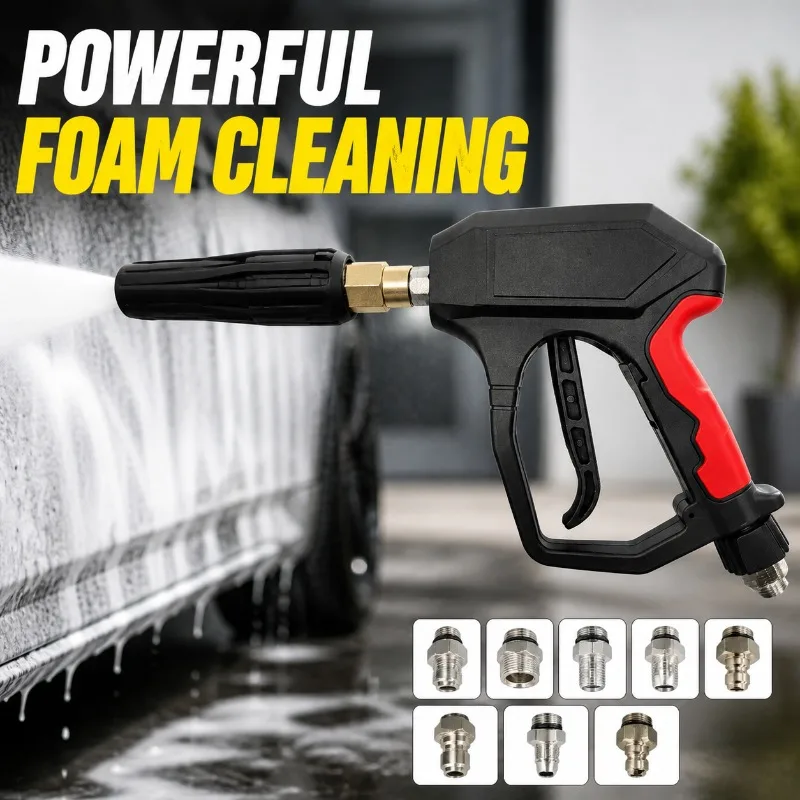 Self-service Car Washer Foam Gun Fan-shaped Water Nozzle Anti-tangle Rotating Foam Tip Pressure Resistant Accessory for Vehicle