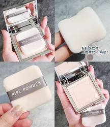 Silver Square Makeup Compact Powder Concealer Girls Brighten Pressed Powder Oil-control Long Lasting Water Proof Cosmetic Powder