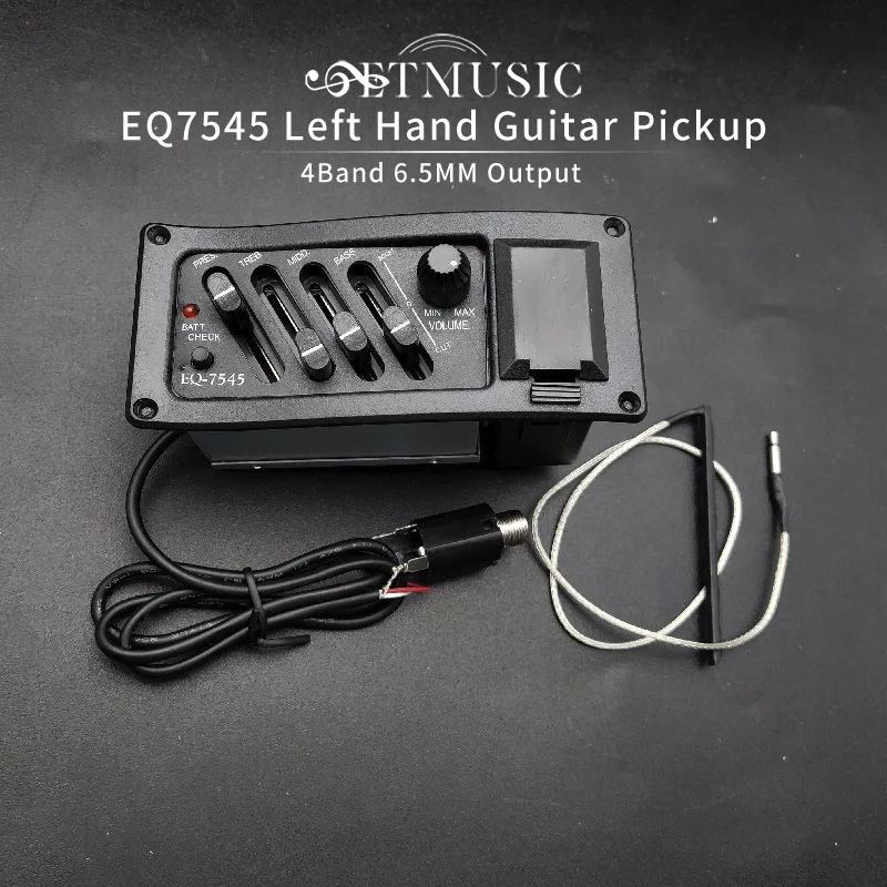 4 Band Acoustic Guitar Pickup Guitar Preamp Amplifier EQ7545 Left Hand Pickup 6.5MM Output